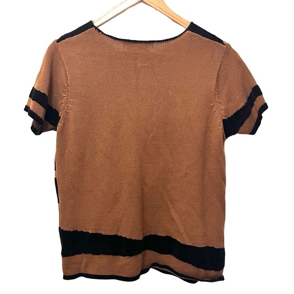 Vintage Jones New York Sport Mobwife Animal Print Knit Sweater Top Size Small - Picture 4 of 5